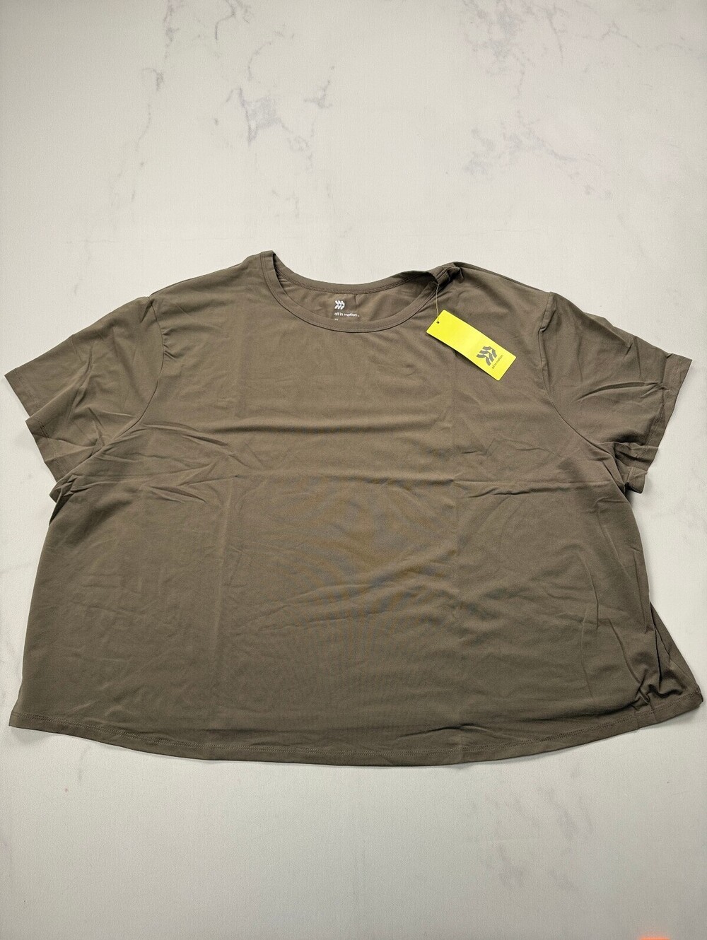 All In Motion T Shirt Tan Contemporary Everyday Essential - Womens 3X